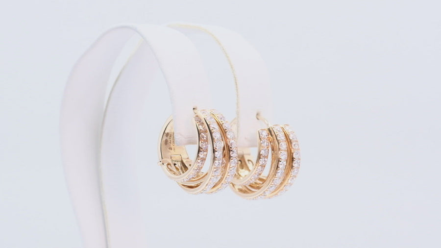 de GRISOGONO Pink Gold White Diamond Earrings