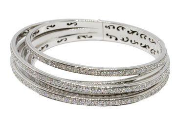 de GRISOGONO Allegra White Gold and Diamond Bracelet Medium - eJewels