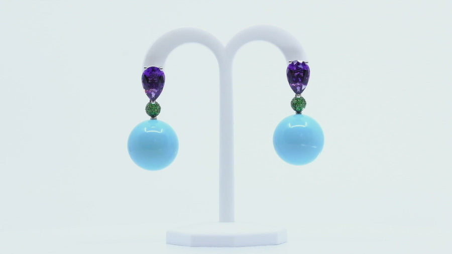 de GRISOGONO Turquoise Tsavorits Earrings
