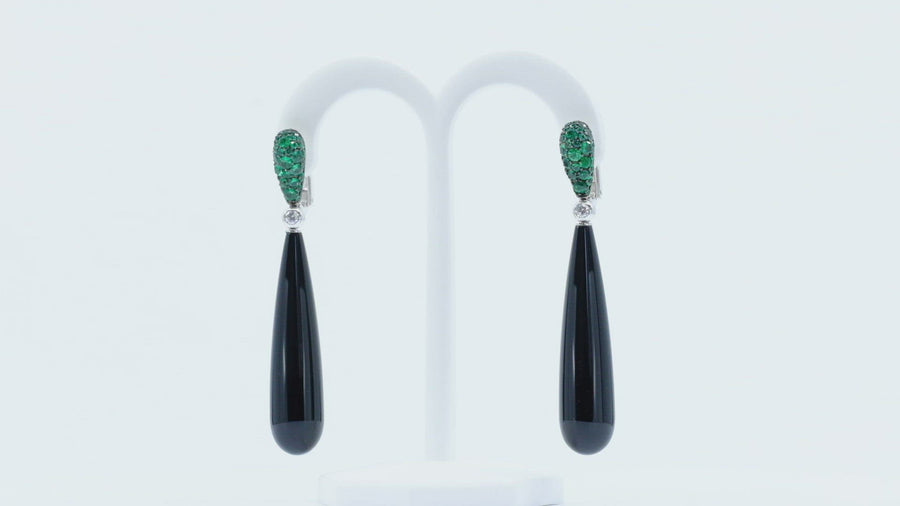 de GRISOGONO White Diamond Emerald Earrings