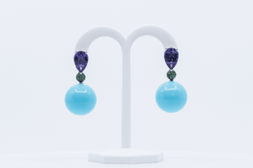 de GRISOGONO Turquoise Tsavorits Earrings