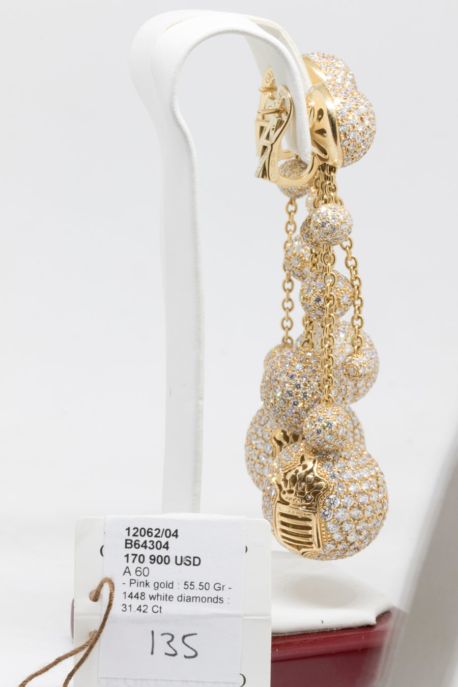 de GRISOGONO Jewelry Boule Collection Earrings w/ Pink Gold - eJewels