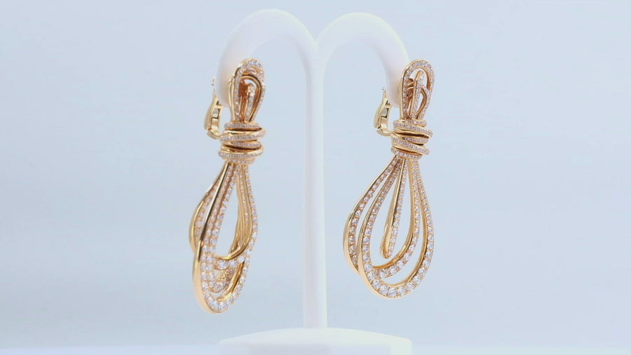 de GRISOGONO Pink Gold White Diamonds Earrings