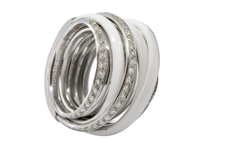 de GRISOGONO White Gold Ring w/ White Diamonds - eJewels