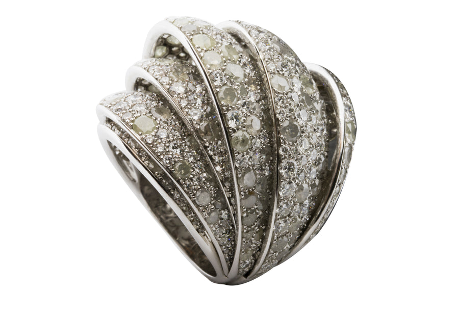 de GRISOGONO White Gold Ring w/ Icy White Diamonds - eJewels