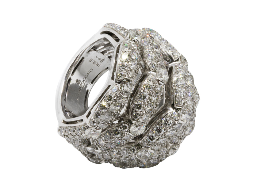 de GRISOGONO White Gold Pave Florinda Ring - eJewels