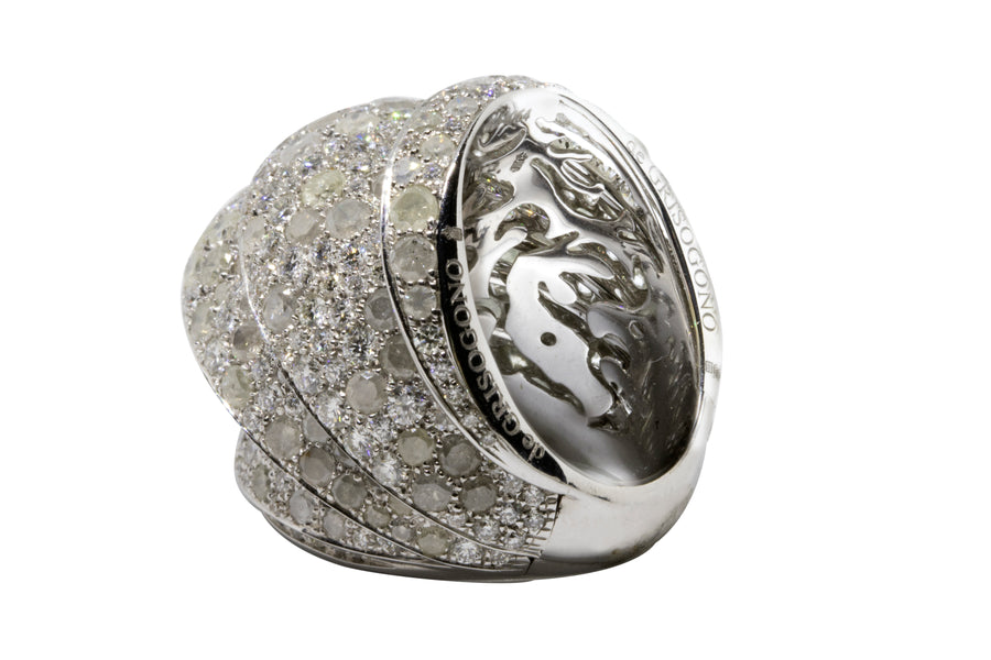 de GRISOGONO White Gold Ring w/ Icy White Diamonds - eJewels