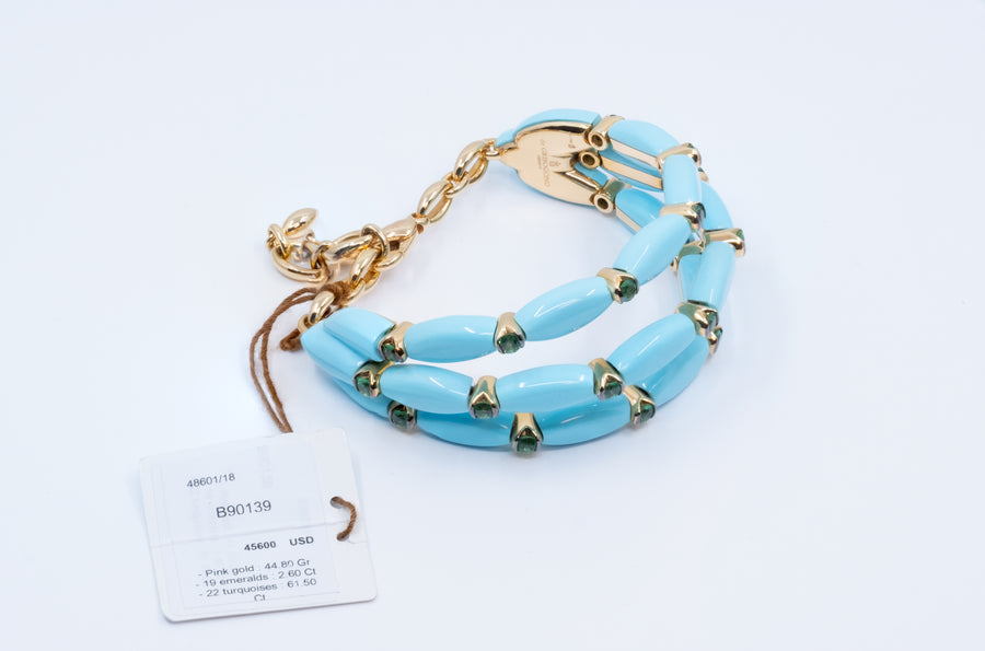 de GRISOGONO Pink Gold & Turquoise Bracelet