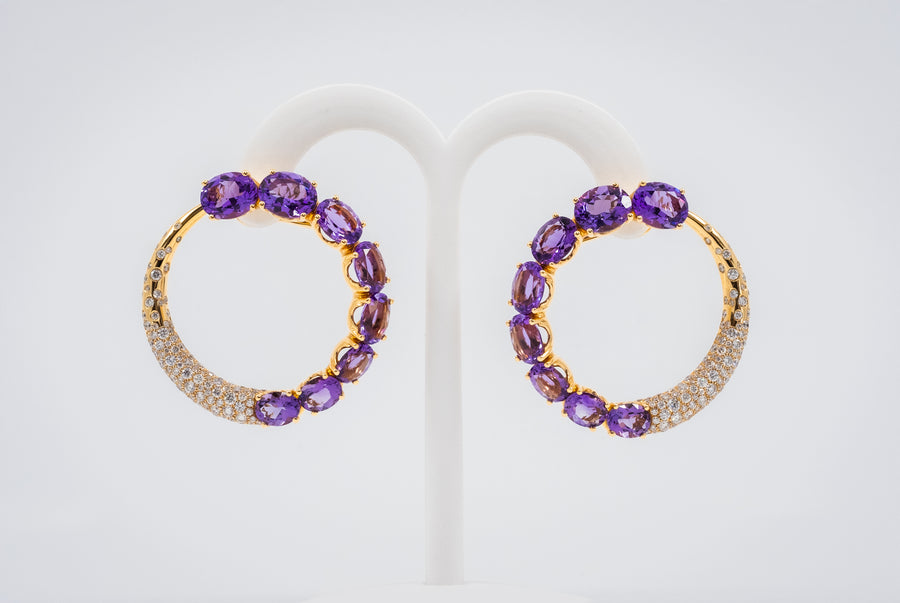 de GRISOGONO Pink Gold Amethyst Earrings