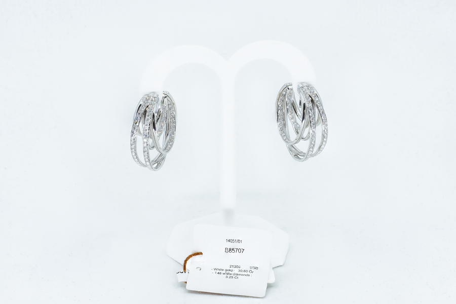 de GRISOGONO White Gold White Diamonds Earrings