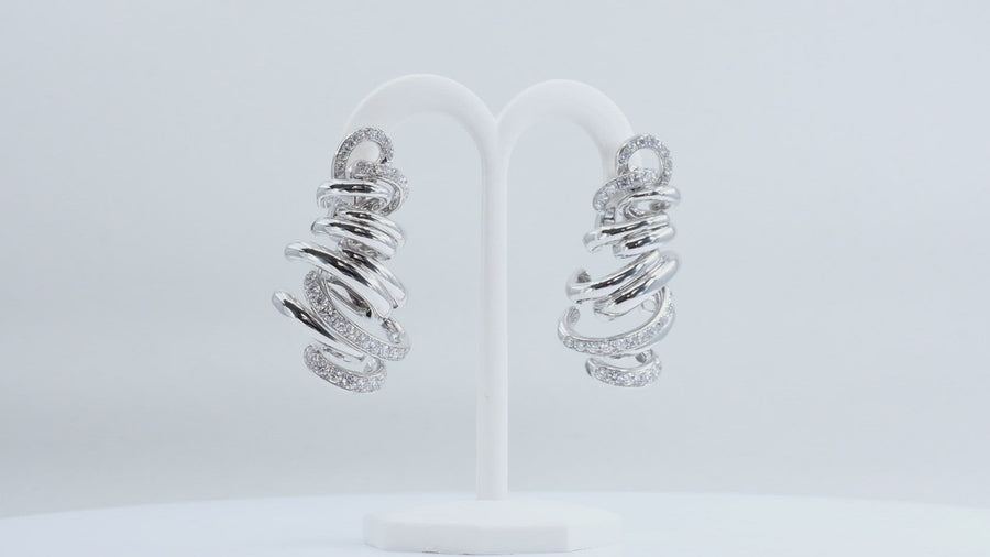 de GRISOGONO White Diamonds White Gold Earrings